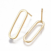 Brass Stud Earrings X-KK-T038-484A-2
