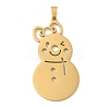 Christmas Theme 304 Stainless Steel Pendants STAS-Q005-01G-05-1