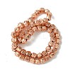 Electroplated Natural Lava Rock Beads Strands G-I360-N01-03-3