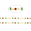 Real 18K Gold Plated Brass Oval & Flat Round Link Chains CHC-F844-10C-1