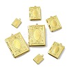 15Pcs 3 Styles Brass Locket Pendants FIND-CJ0004-73-8