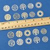 20Pcs 10 Styles Rack Plating Brass Hollow Out Connector Charms KKC-FS0001-02-5