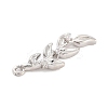 Brass Pave Clear Cubic Zirconia Pendants LS-KK-Z061-15P-02-2