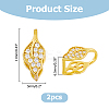 2Pcs 925 Sterling Silver Clear Cubic Zirconia Pendants Bails STER-HS0001-12G-2
