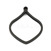 Ion Plating(IP) 304 Stainless Steel Open Back Bezel Pendants STAS-K208-18B-1