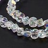 Transparent Electroplate Glass Beads Strands EGLA-L043-AB01-2