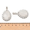 Natural Quartz Crystal & Rhinestone Pendants G-K338-31P-13-3