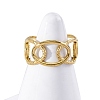 Oval 304 Stainless Steel Open Cuff Ring for Women LS-RJEW-Z083-03G-01-1