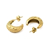 304 Stainless Steel Moon Stud Earrings for Women EJEW-U020-04G-2