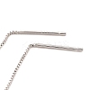 Rhodium Plated 925 Sterling Silver Bowknot Threader Earrings EJEW-P195-03P-3