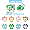 32Pcs 8 Colors Rack Plating Light Gold Alloy Enamel Pendants ENAM-NB0001-86-2