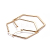 201 Stainless Steel Angular Hoop Earrings LS-EJEW-F205-13G-B-2