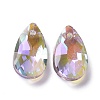 Faceted Teardrop Glass Pendants GLAA-O008-A16-2