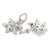 Brass Micro Pave Cubic Zirconia Pendants with Jumping Ring KK-A254-24P-2