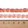 Transparent Crackle Glass Beads Strands GLAA-Q108-04A-10-4