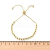 Brass Round Beads Slider Bracelets for Women BJEW-D317-13D-G-5