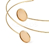 304 Stainless Steel Cuff Necklace Making STAS-B117-02G-3