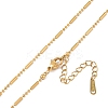 Ion Plating(IP) 201 Stainless Steel Chain Necklaces NJEW-P309-27G-1