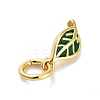 Real 18K Gold Plated Rack Plating Brass Enamel Charms KK-M293-25G-01-2
