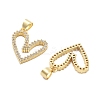 Brass With Cubic Zirconia Pendants KK-Q006-14G-2
