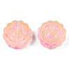 Transparent Spray Painted Glass Beads GLAA-N035-037-G03-3