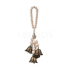 Iron Bell & Tibetan Style Alloy Pendant Decorations HJEW-JM003371-01-2