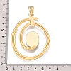 Rack Plating Alloy Pave Imitation Turquoise Resin Big Pendants FIND-N005-41G-3