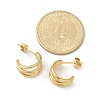 304 Stainless Steel Triple C-Shaped Stud Earrings for Women EJEW-C096-68G-01-3