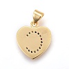 Brass Micro Pave Cubic Zirconia Pendants ZIRC-F093-57G-C-2