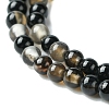 Dyed & Heated Natural Black Agate Bead Strands X-G-A130-2mm-K01-4