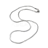 Non-Tarnish 304 Stainless Steel Flat Snake Chain Necklaces for Women LS-NJEW-D058-04P-1