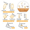 36Pcs 3 Style 304 Stainless Steel Stud Earring Findings STAS-CA0001-42-2