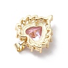 Rack Plating Brass Cubic Zirconia Pendants KK-E003-34G-3
