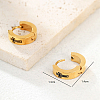 Minimalist Hip-hop Style Cross 201 Stainless Steel Hoop Earrings YA3069-6