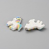 Rainbow Color Opaque Resin Pendants LS-RESI-WH0026-101A-2