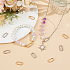10Pcs 2 Colors Brass Spring Gate Rings KK-BBC0014-13-4