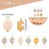 30Pcs Electroplate Glass Pendants PALLOY-YW00145-01-3