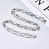 Brass Cable Chains Necklace Making MAK-S072-16B-P-4