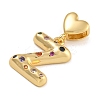 Brass Micro Pave Colorful Cubic Zirconia Pendants LS-KK-P281-01G-Z-2