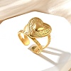 304 Stainless Steel Open Cuff Ring for Women LS-RJEW-A053-06G-08-1