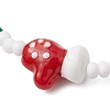 Christmas Glass Seed & Handmade Lampwork Beads Stretch Bracelets for Women BJEW-MZ00197-01-3