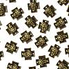 Tibetan Style Alloy Cross with Jesus Alloy Pendants for Easter Jewelry MLF10674Y-NF-4