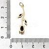 Brass Micro Pave Cubic Zirconia Pendants CU-CBA108A-02G-3