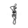 Skull Tibetan Style Alloy Pendants TIBEP-R344-49AS-LF-1