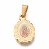 304 Stainless Steel Lady of Guadalupe Pendants STAS-O138-13G-2