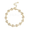 Brass Micro Pave Cubic Zirconia Link Bracelets for Women BJEW-U013-01G-05-1