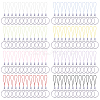 96Pcs 8 Colors Alloy & Nylon Mobile Phone Finger Rings AJEW-GL0002-81-1