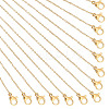 Ion Plating(IP) 304 Stainless Steel Cable Chain Necklaces PH-NJEW-E122-11G-4