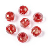 Handmade Gold & Silver Foil Glass Beads FOIL-N030-03A-01G-1