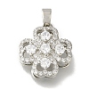 Rack Plating Brass Micro Pave Cubic Zirconia Pendant KK-H485-40P-01-1
